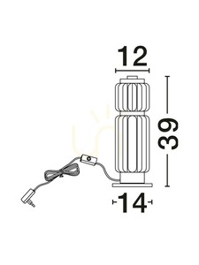 ALQUERI LED table lamp, black with fluted shade, 39 cm, Luces Exclusivas LE45809 small 6