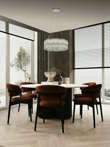 Luces Exclusivas ARIZA LE45851 grey crystal pendant light, LED 34 W, 60 cm small 5