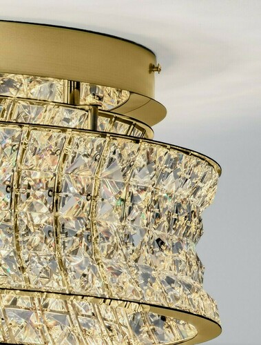 Check ARONA Luces Exclusivas LE45861 gold crystal LED flush ceiling light 60 cm