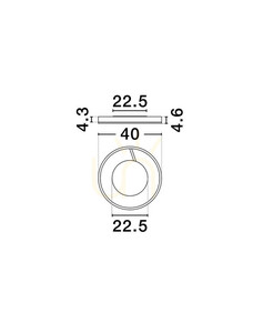 AZKOIT Luces Exclusivas LE45904 white LED ceiling light 40 cm small 5