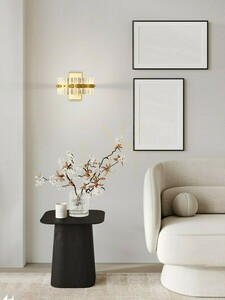 BASCON LED wall light Luces Exclusivas LE45934, gold finish, 19 W small 6