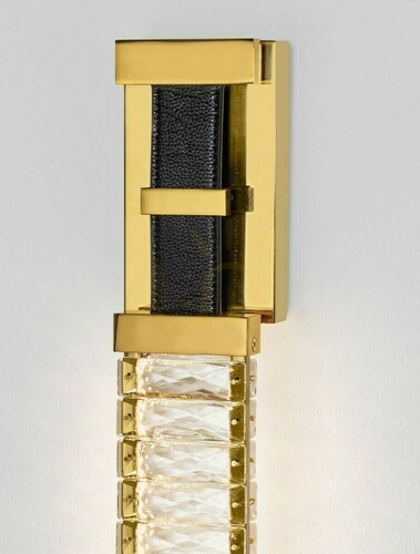 Check Luces Exclusivas CAMBRIL LE45971 LED wall light, gold and black, 9 W 3000 K, 59 cm