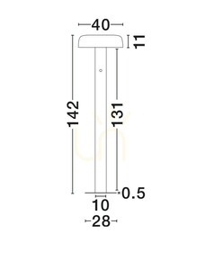 DORRIA burgundy LED floor lamp 3000K Luces Exclusivas LE46014 small 6