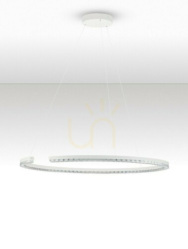 Check MAHON LED Pendant Light White Ring 85 cm 43 W 3000 K TRIAC Luces Exclusivas LE46097