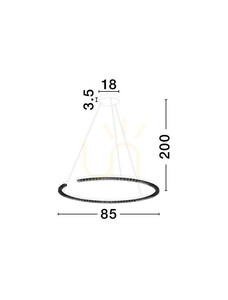 MAHON LED Pendant Light White Ring 85 cm 43 W 3000 K TRIAC Luces Exclusivas LE46097 small 4