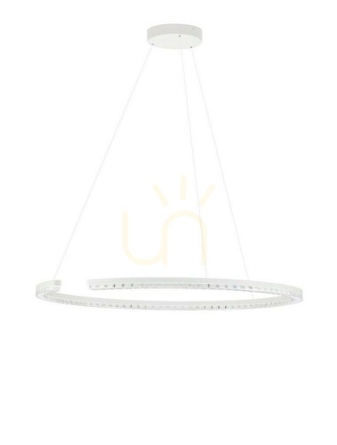 Check MAHON LED Pendant Light White Ring 85 cm 43 W 3000 K TRIAC Luces Exclusivas LE46097