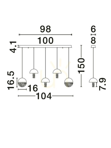 Check TARREGA Luces Exclusivas Pendant Lamp LE46174