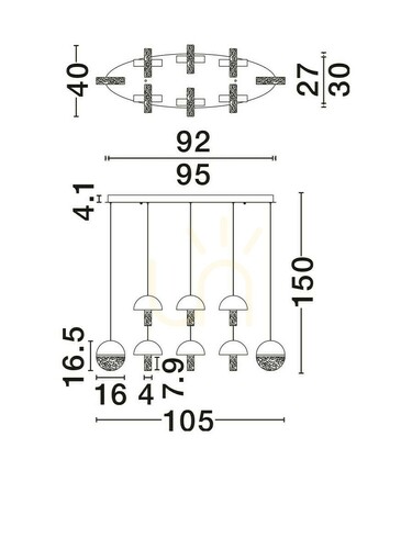 Check TARREGA Luces Exclusivas Pendant Lamp LE46177