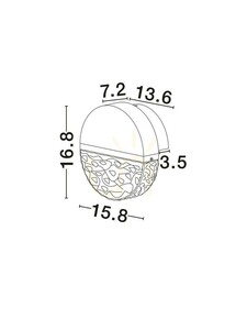 TARREGA Luces Exclusivas LE46180 LED wall light – white marble and gold-coloured metal small 6