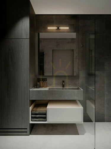 Check Wall Lamp TELDE Luces Exclusivas LE46194 Black LED 63 cm IP44