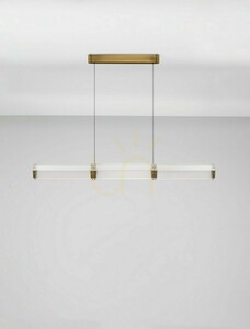 Luces Exclusivas TORREV LE46200 Pendant clear glass brass LED 24 W 1320 lm 3000 K 120 cm small 1