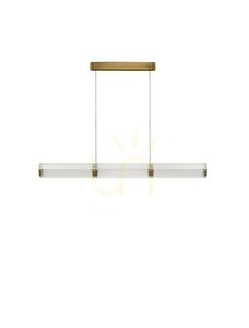 Luces Exclusivas TORREV LE46200 Pendant clear glass brass LED 24 W 1320 lm 3000 K 120 cm small 0