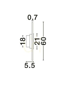 VILLAN Luces Exclusivas LE46230 LED wall light, 60 cm, white and gold small 7