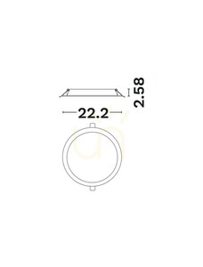 Luces Exclusivas ASTORGA LE62015 recessed LED light, white, 24 W, 4000 K, Ø22.2 cm small 1