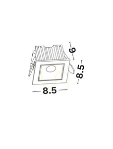 FEMESA Square Recessed LED Downlight 13 W 3000 K White Luces Exclusivas LE62477 small 3