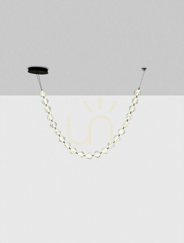 Check Luces Exclusivas CHEPEN LE44424 Pendant, 280 cm Catenary, LED 91 W 3000 K, 6659 lm, Acrylic and Black Metal