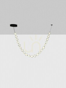 Luces Exclusivas CHEPEN LE44424 Pendant, 280 cm Catenary, LED 91 W 3000 K, 6659 lm, Acrylic and Black Metal small 1