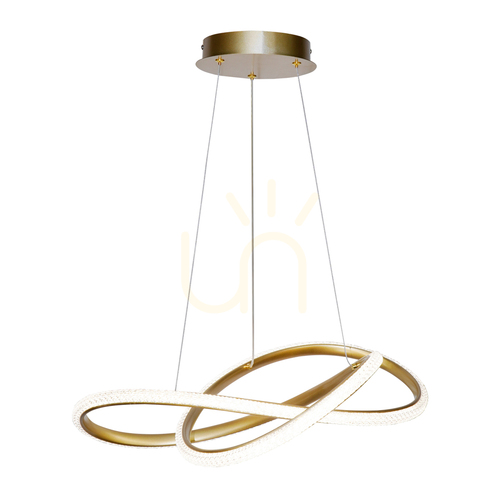 Check Italux Gold LED Pendant Light 60cm 32W Adjustable CCT PND-64728-GD