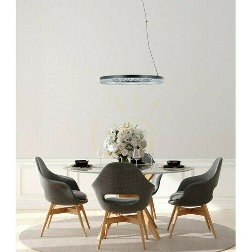 Check Italux Barlo LED Pendant Light Black 50 cm PND-34526-M-BK