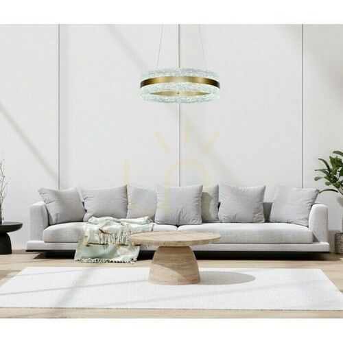 Check Italux Blera LED pendant light gold 40 cm PND-98273-GD