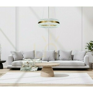 Italux Blera LED pendant light gold 40 cm PND-98273-GD small 1