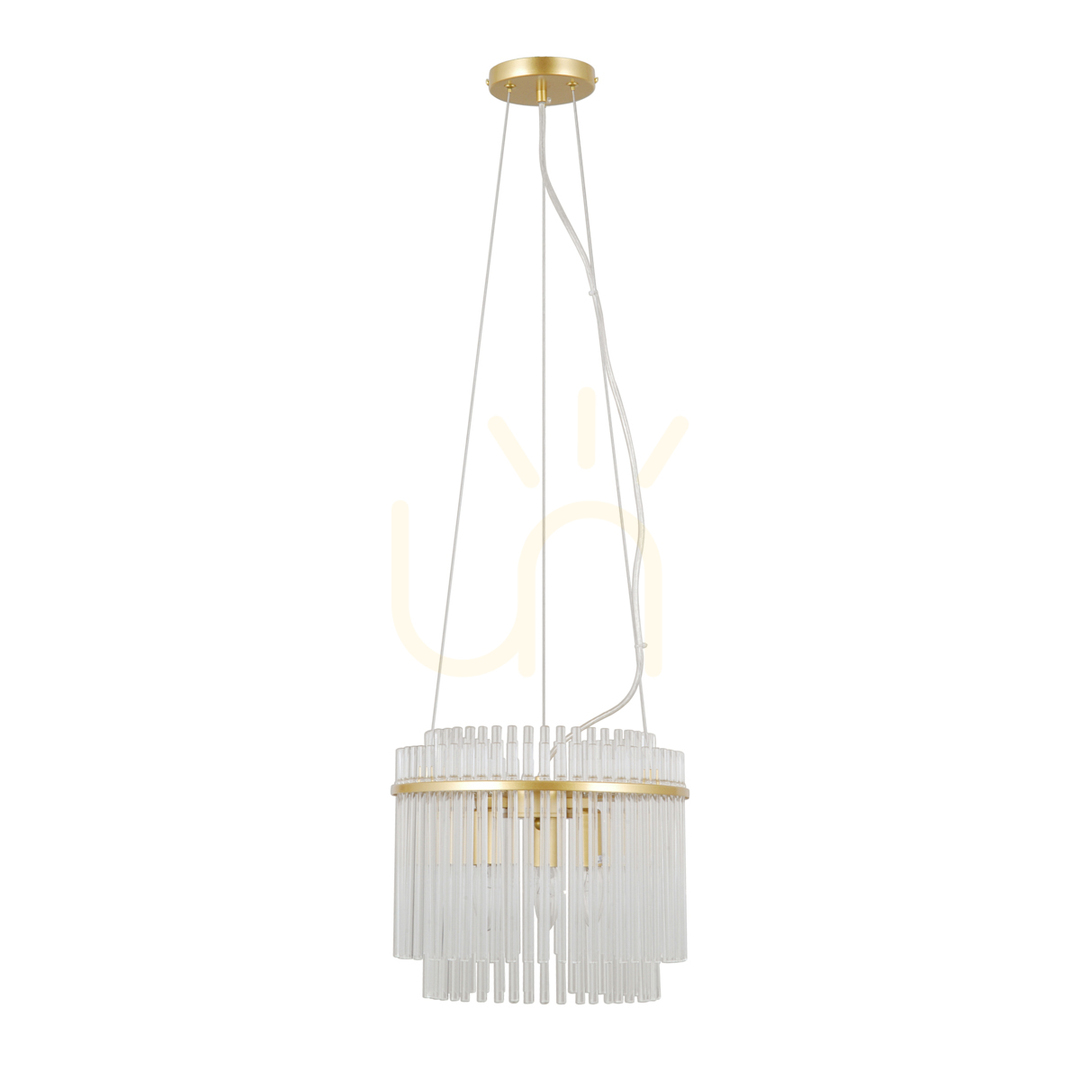 Italux Pendant Light Gold Glass 3-Light E14 PND-40929-3A-GD