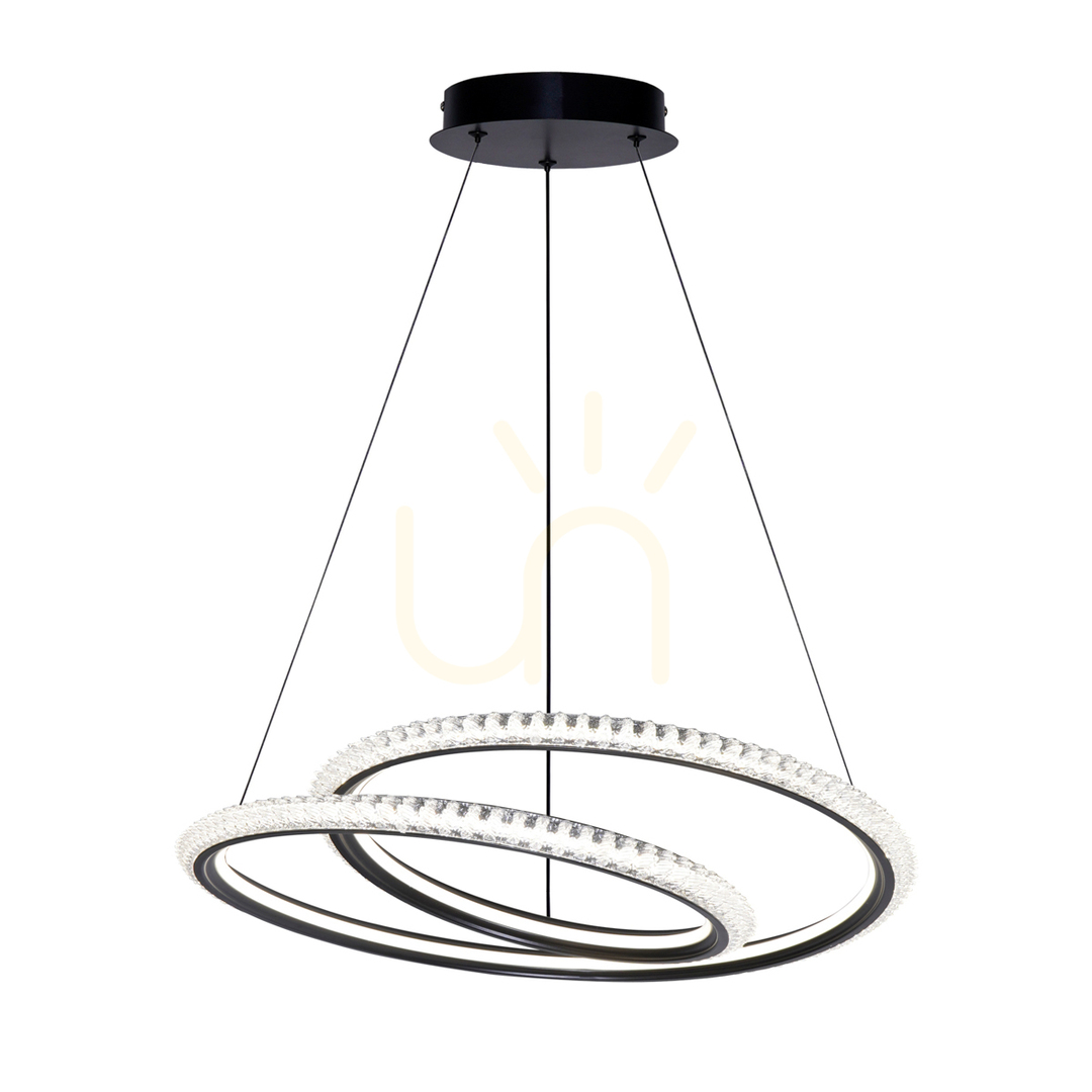 Italux Kortia LED Pendant Light Black 48 cm PND-64873-BK