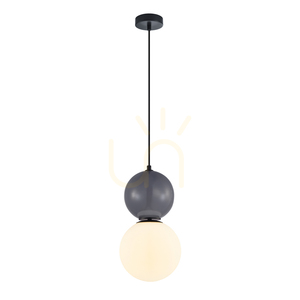 Italux Mastal Black and Dark Grey Pendant Light E27 20 cm PND-36603-1L-BK-GR small 0