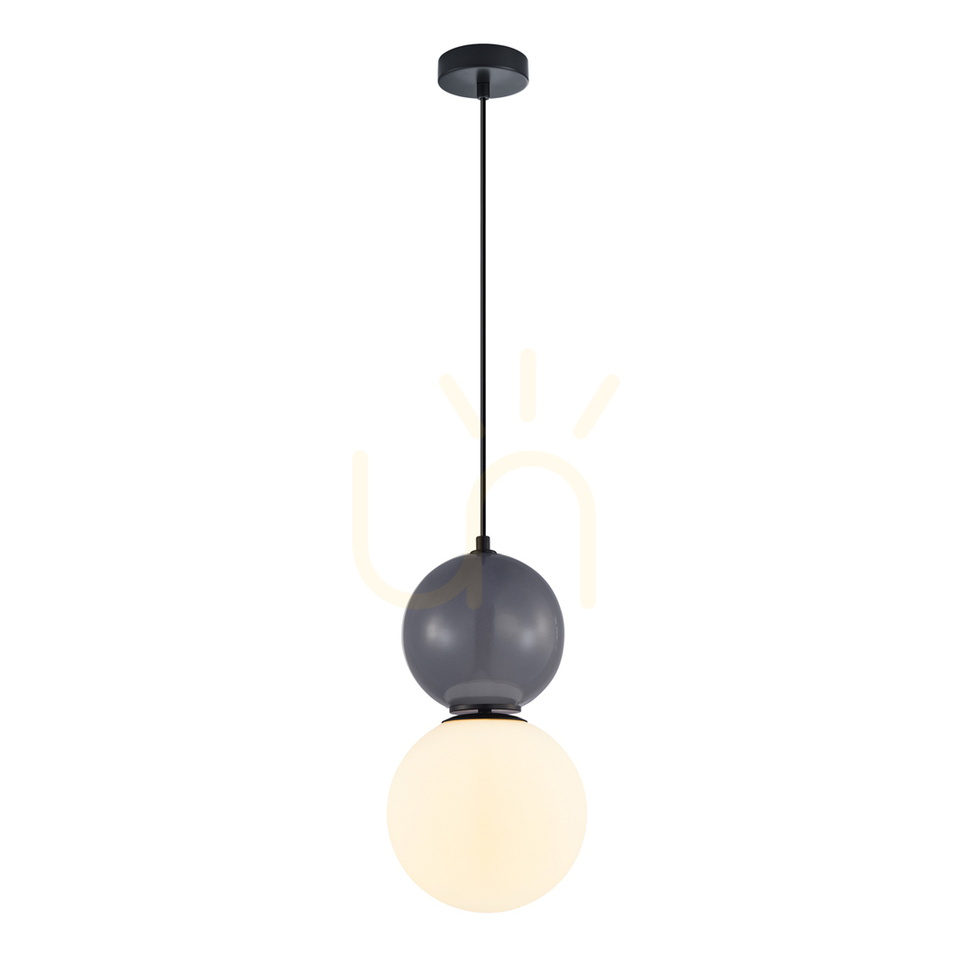 Pendant Light Italux Mastal Black Glass E27 20 cm PND-36603-1L-BK-GR