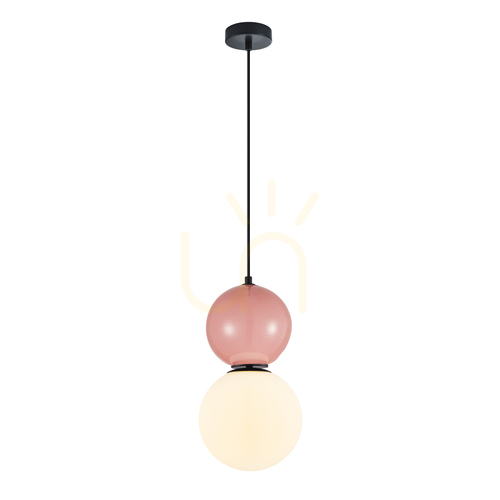 Check Pendant Lamp Italux Black 20 cm E27 Glass Ceramic PND-36603-1L-BK-PK