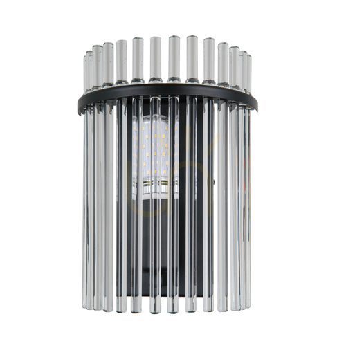 Check Italux Merto Black Glass E14 Wall Sconce WL-40930-1A-BK