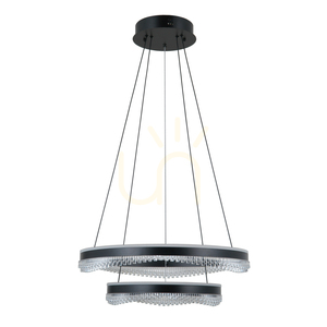 Italux Morte LED pendant light, black, 60 cm PND-34535-2L-BK small 0