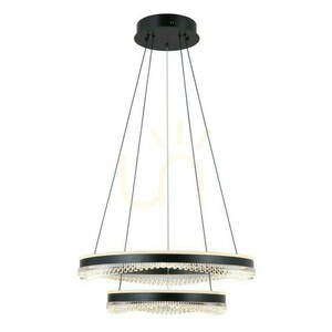 Italux Morte LED pendant light, black, 60 cm PND-34535-2L-BK small 4