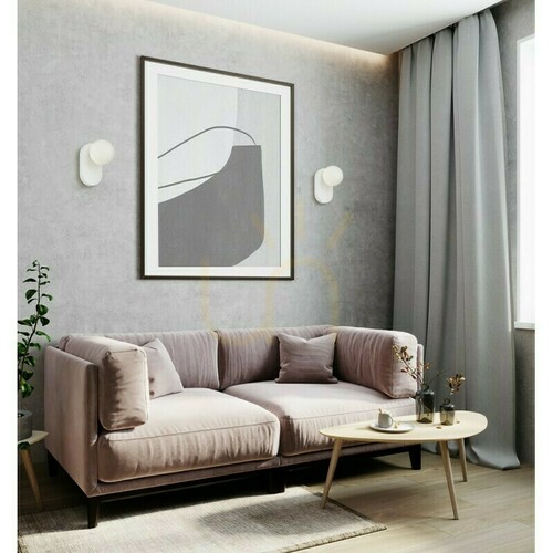 Check Wall lamp Italux Morti white G9 glass and metal 18 cm WL-2931-1-WH