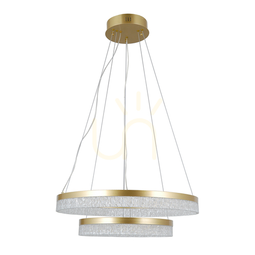 Check Italux Golden LED Pendant Light 60 cm PND-34533-2L-GD