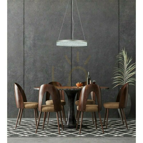 Check Italux Pantal LED pendant light, silver, 50 cm, PND-34533-M-SILV