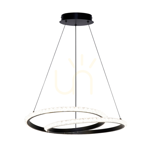 Check Italux Zalto LED Black Pendant Light 50 cm PND-12436-BK