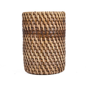 Tooth Brush Holder Natural Brown Handmade 12 cm small 6