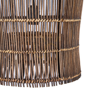 Woven Bell Pendant Light Dark Walnut Small small 4
