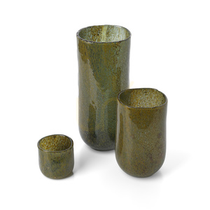 Glass Vase Green High Forest Collection 33 cm small 5