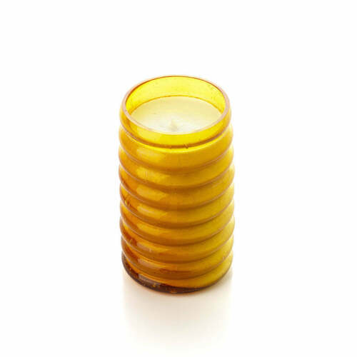 Check Candle Jar Honey Tall 12.5 cm Handmade Interior Decoration