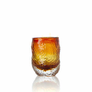 Amber Glass Tumbler 10.5 cm small 0