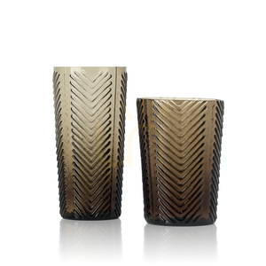 Bazar Bizar Herringbone Smoke Highball Glass 310 ml small 4