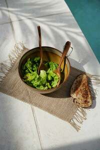 Teak Root Twisted Salad Fork Natural Wood 27 cm 1 Teak Root Twisted Salad Fork Natural Wood 27 cm small 1
