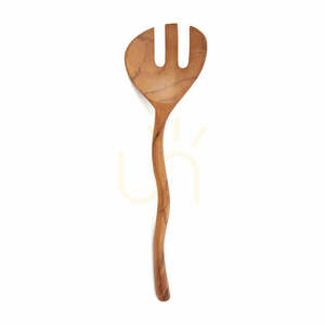 Teak Root Twisted Salad Fork Natural Wood 27 cm 0 Teak Root Twisted Salad Fork Natural Wood 27 cm small 0