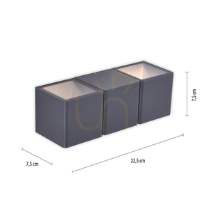MARCEL wall lamp 9658-13 Anthracite 2xLED 7 MARCEL wall lamp 9658-13 Anthracite 2xLED small 7