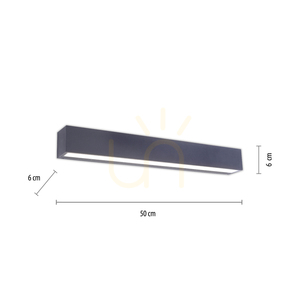 ROBERT wall lamp 9676-13 Anthracite 1xLED small 6