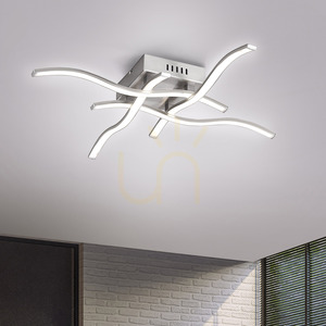 WAVE 15131-55 LED ceiling light, steel, 4 arms, 55 cm, 3000 K small 4