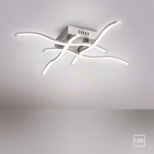 WAVE 15131-55 LED ceiling light, steel, 4 arms, 55 cm, 3000 K small 8