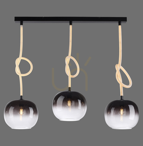 Paul Neuhaus LUMA 2411-18 Pendant Light, Black and White, 3 × E27 with Illuminated Cable small 7